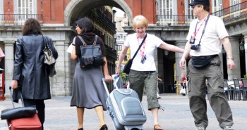 Turists en la plaza Mayor
